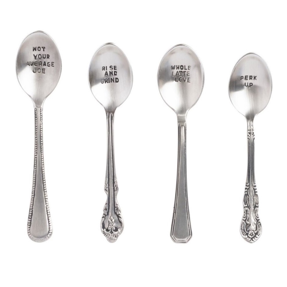 Hand Stamped Coffee Spoons Set